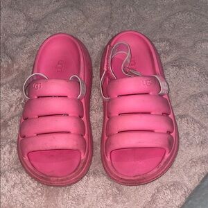 UGG Vibrant Pink Slide Sandals